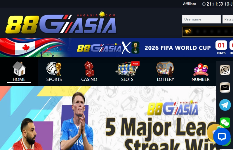 88GASIA Casino Desktop screenshot